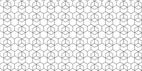 Vector tiles gradient science web tech connection triangle diamond honeycomb hexagon art. Vector seamless pattern with hexagon square cube geometric pattern shapes grid metal element texture design. 