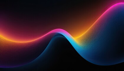 Poster - Abstract flowing neon color wave lights background Generative AI AIG21
3
