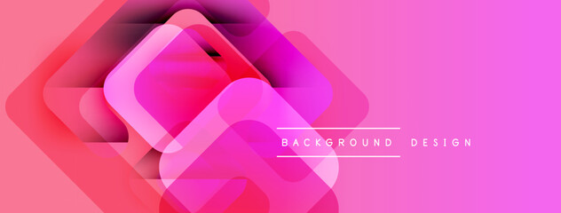 Poster - Abstract pink gradient layers create dynamic visual effect. Modern design suitable for backgrounds, banners, presentations.