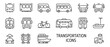 © SumonIslam - Public Transit Line Icons – Metro, Tram, Ferry & More Vector Set