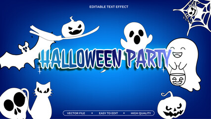 Poster - Halloween party text effect editable customizable font style