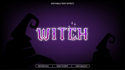 Poster - Witch text effect editable spirit and spooky customizable font style