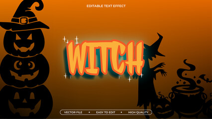 Poster - Witch text effect editable spirit and spooky customizable font style