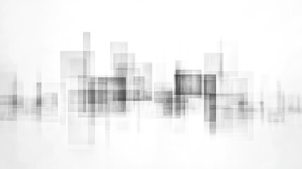 Poster - Abstract architecture with layered geometric shapes creates modern, minimalist aesthetic