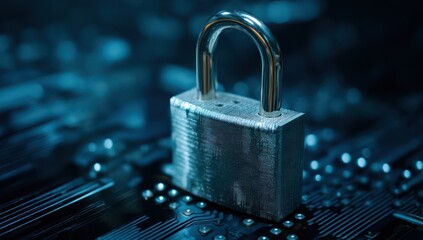 Poster - Using cybersecurity tools and data encryption to protect online business networks and information.