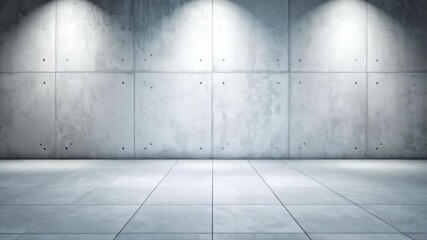 Poster - Empty concrete room with spotlight creating a contemporary architectural space for product display or interior design projects and presentations