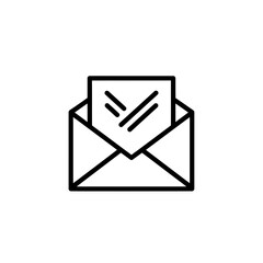 Poster - Envelope Icon: Email, Newsletter, Communication, Mail Delivery - Simple Line Art Illustration for Business and Personal Messaging Concepts