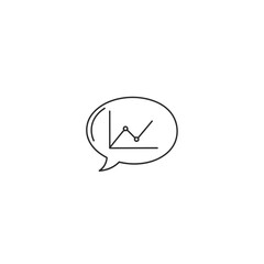 Poster - Growing Trend Analysis Inside a Chat Bubble, Representing Market Growth and Data Visualization in a Communication Concept