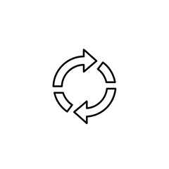 Poster - Circular Arrow Flow: Simple Outline Vector Icon for Cycle, Rotation, and Recycling Concepts - Modern and Minimalist Design Element