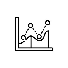 Poster - Abstract Line Graph Illustration with Connected Data Points Displaying Trends and Insights on White Background