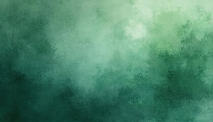 Poster - Watercolor textured background in shades of dark green. Clean paper texture with blended watercolor effect. Artistic abstract artwork for graphic design, presentations, web design, print templates.