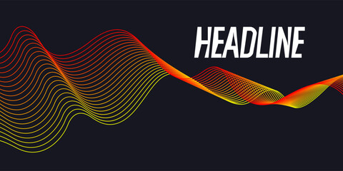 Fototapete - A background with wavy lines that create a background with wavy lines that create an abstract pattern. A template for placing text and information. Illustration for presentation and business.