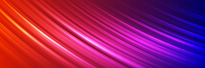 Aufkleber - Abstract colorful glowing linear waves neon elegant background. Vector flowing glossy wavy curved design