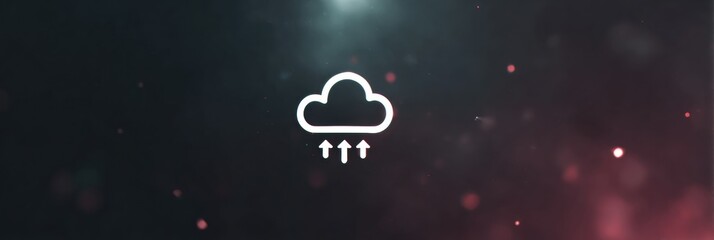 Aufkleber - Cloud Data Theft Illustrated With Animated Arrows in a Minimal Layout Design