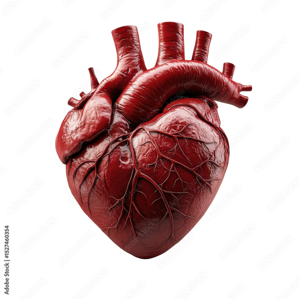 Anatomical Heart Model Realistic Blood Red Detailed Anatomy for ...