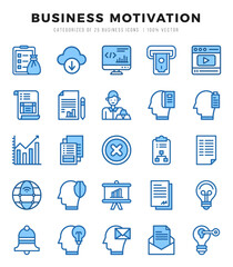 Business Motivation. Two Color icons Pack. vector illustration.