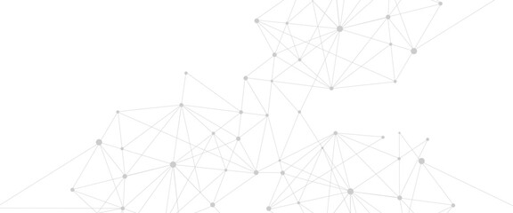 Poster - Vector modern line art with Technology connecting lines with dots
