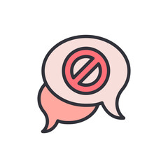 Poster - Illustration Depicting Censored Dialogue Bubble Concept With Modern Style