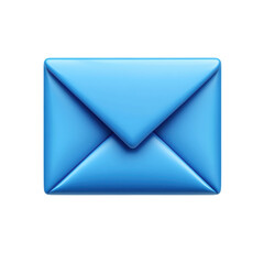 Fototapete - Blue envelope illustration communication mail send receive notification on transparent background