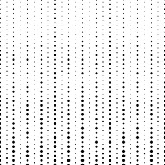Poster - Geometrical black and white dot pattern background - abstract monochrome vector graphic
