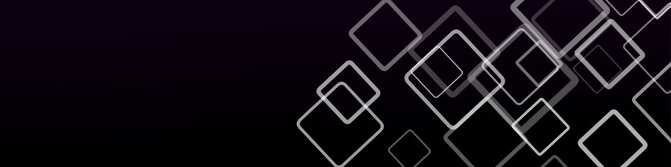 Aufkleber - Square background - balck horizontal abstract vector design with squares