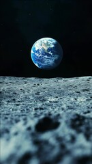 Wall Mural - a close up of the earth from space. the is in black and white and the earth is the only thing visibl