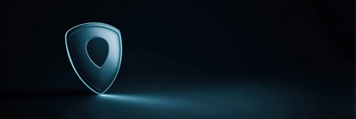 Poster - Anonymous Web Browsing Icon With VPN Trail Illuminated on Dark Background Showcasing Digital Security Features