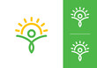 © nubikor - happy people with sun nature logo vector design concept