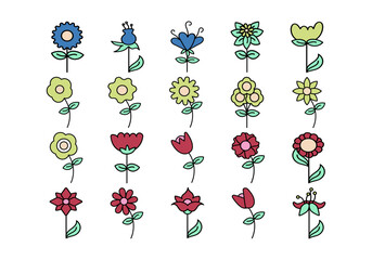 Poster - Aesthetic Flower Line Art Element