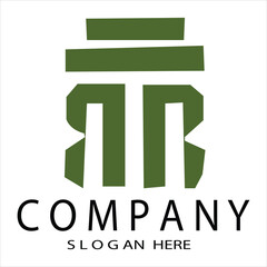 Poster - Law firm logo initial n b premium vector