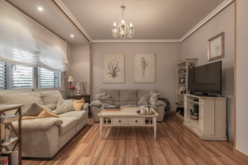 Aufkleber - The centerpiece is often the sofa, complemented by armchairs, coffee tables, and side tables