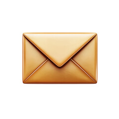 Aufkleber - Golden Envelope Communication Graphic Email Icon Glossy Mail Message on transparent background
