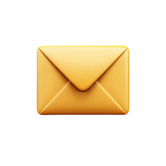 Aufkleber - Golden Envelope Icon Isolated Mail Symbol Graphic Letter Communication on transparent background