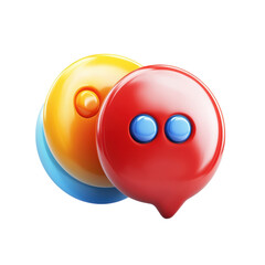 Aufkleber - Chat bubbles social media communication networking dialogue connection on transparent background