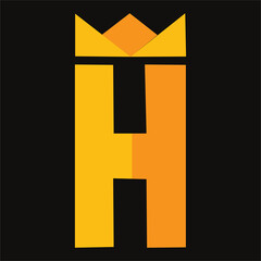 Poster - Letter H Crown Logo Design Template Inspiration Vector Illustration
