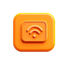 Aufkleber - Internet Wi Fi connectivity Wireless signal icon 3d rendering network on transparent background