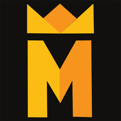 Poster - Letter M Crown Logo Design Template Inspiration Vector Illustration
