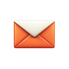 Aufkleber - Orange Email Message Icon Modern Communication Design Illustration Letter on transparent background
