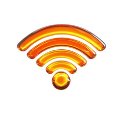 Poster - Glowing Wifi Symbol Transparent Background High Speed Connection Internet Access Wireless Network