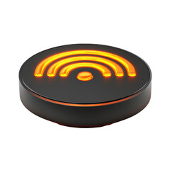 Poster - Modern Wi Fi Router Glowing Icon Signal Internet Technology Network on transparent background