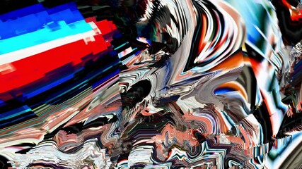 Poster - Abstract digital artwork with vibrant colors and swirling patterns  