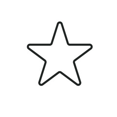 Leinwandbilder - Star icon design. Star with round corners icon design. Rating icon. Star line design. Vector illustration.