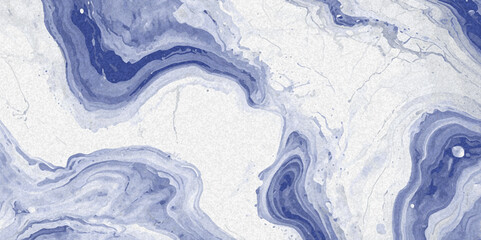 Aufkleber - watercolor painting featuring swirling shades of blue and white texture fluid art design creates a dynamic texture ocean.