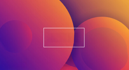 Poster - Gradient Circles Abstract Background - Modern abstract art, vibrant color palette, overlapping circles, smooth gradients, illustration. Symbolizing: fluidity, harmony, technology, energy, design