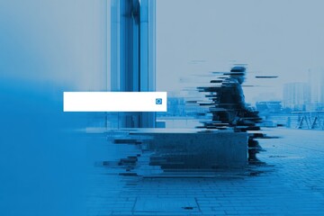 Aufkleber - Fragmented Error Page Displayed on Mobile Device With Faded Left Side Depicting User Confusion