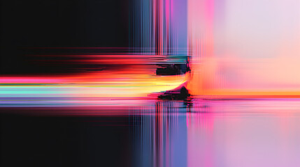 Poster - Chromatic Symphony: A vibrant and abstract visual narrative composed of dynamic light trails and gradients, evoking a sense of movement and energy.