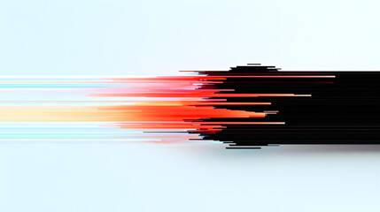 Poster - High-Speed Data Transfer: Abstract representation of high-speed data transfer, symbolized by a black streak with vibrant streaks of light, conveying speed, efficiency, and innovation. 