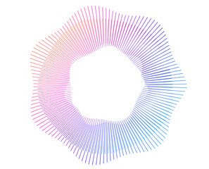Aufkleber - Dynamic radial abstract pattern with vibrant gradient colors—ideal cosmetics, fashion, textile design, technology branding, wellness. Background JPG, packaging, marketing, futuristic visuals