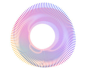 Aufkleber - Dynamic radial abstract pattern with vibrant gradient colors—ideal for cosmetics, fashion, textile jpg design, technology branding, wellness. Perfect digital art, packaging, marketing, futuristic