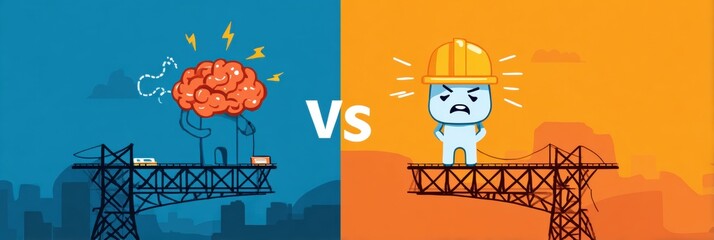Poster - Comparison of Growth Mindset and Fixed Mindset Illustrated With Creative Visuals Highlighting Contrasting Attitudes Towards Learning